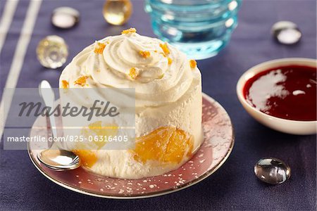 Ice cream clementine soufflé