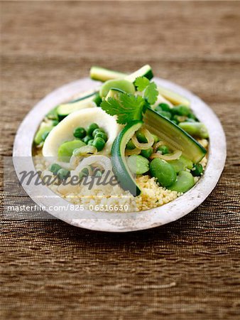 Couscous de légumes verts