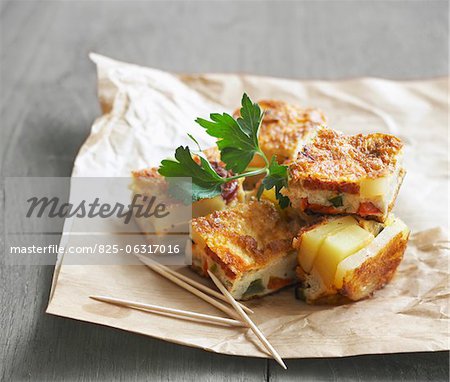 Chorizo und Paprika-tortilla