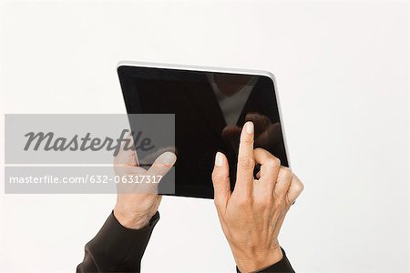 Frau digital Tabletts, zugeschnitten