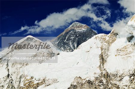 Mount Everest von Kala Patthar, Sagarmatha-Nationalpark, vereiste District, Purwanchal, Nepal