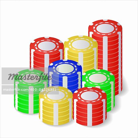 Illustration of stacks of casino chips