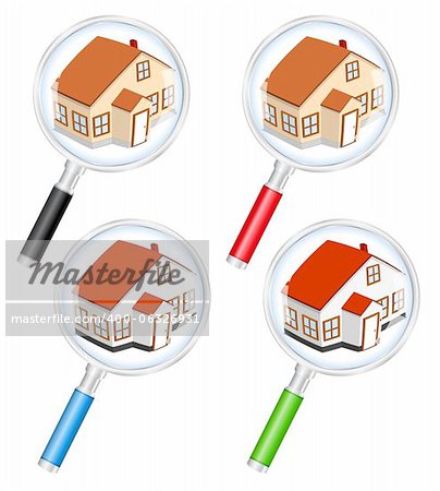 Search for house concept, vector eps10 illustration