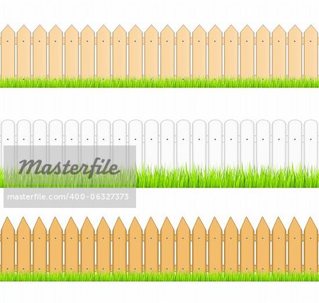 Set of seamless fences, vector eps10 illustration