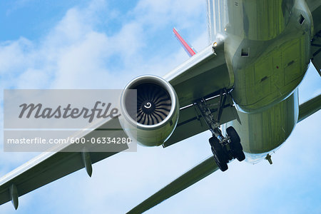 Approaching Airplane, Frankfurt Airport, Frankfurt, Hesse, Germany