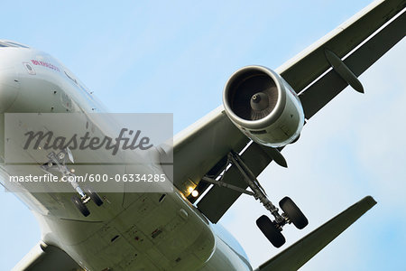 Approaching Airplane, Frankfurt Airport, Frankfurt, Hesse, Germany