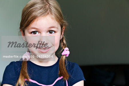 Portrait of Girl with Hair in Braids