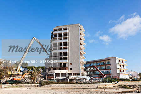 Building Demolition, Mallorca, Spain