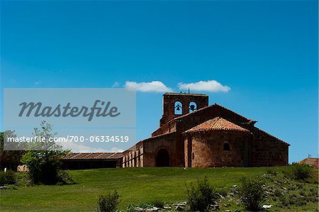 L'église Nuestra Señora de Tiermes, Site archéologique celtibère de Tiermes, Montejo de Tiermes, Soria, Castilla y Leon, Espagne