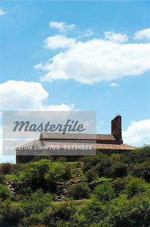 L'église Nuestra Señora de Tiermes, Site archéologique celtibère de Tiermes, Montejo de Tiermes, Soria, Castilla y Leon, Espagne