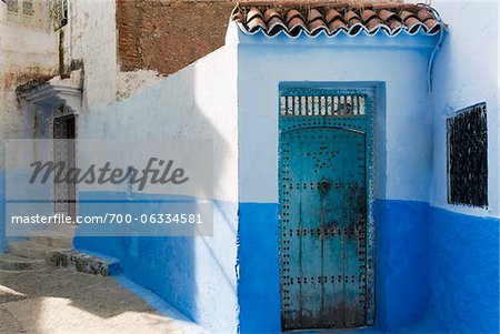 Architecturaux détail, Chefchaouen, Province de Chefchaouen, région de Tanger-Tétouan, Maroc