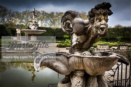 Water Fountain, Boboli Gardens, Florence, Tuscany, Italy