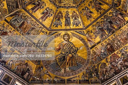 Ceiling in Florence Baptistery, Basilica di Santa Maria del Fiore, Florence, Tuscany, Italy Ceiling in Florence Baptistery, Basilica di Santa Maria del Fiore, Florence, Tuscany, Italy