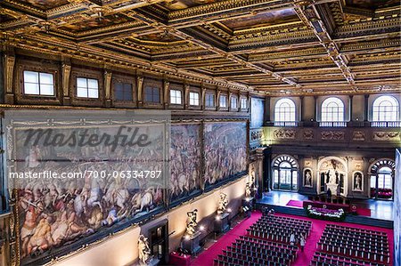 Salone dei Cinquecento, Palazzo Vecchio, Florence, Tuscany, Italy