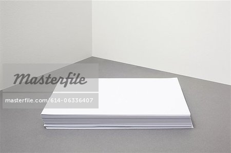 Stack of blank paper