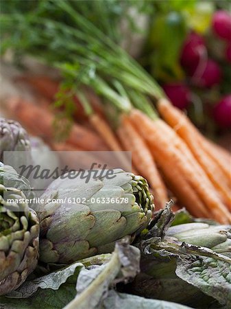 Artichokes and carrots