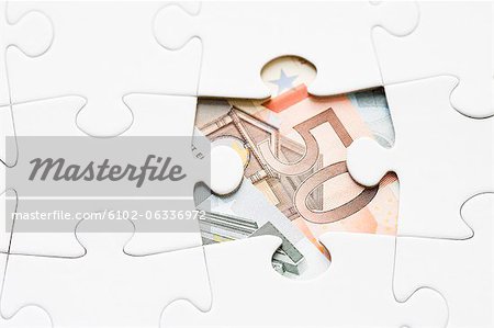 Jigsaw Puzzle aufschlussreiche Euro-banknote