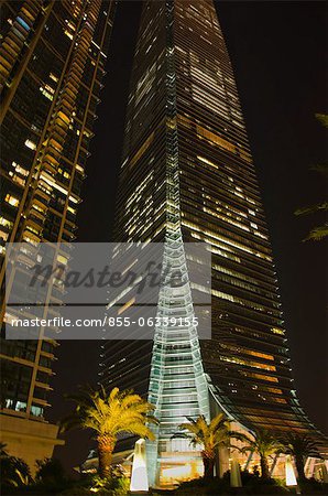 ICC building at night, Kowloon west, Hong Kong