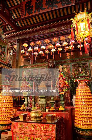 Statue des Gottes in Pak Tai Tempel, Wanchai, Hong Kong