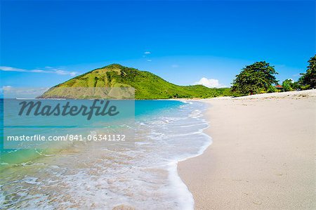 White sandy Mawun Beach, South Lombok, Indonesia, Southeast Asia, Asia