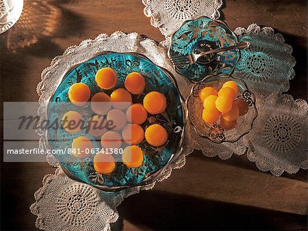 Lecce flans and egg yolk balls, filipino desserts of Spanish origin, Philippines, Southeast Asia, Asia