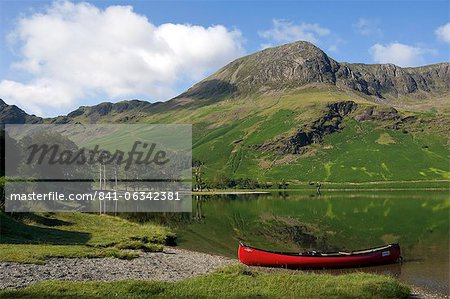 The head of Lake Buttermere and High Stile, Lake District National Park, Cumbria, England, United Kingdom, Europe