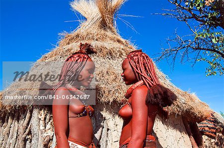 Himba girls, Kaokoveld, Namibia, Africa