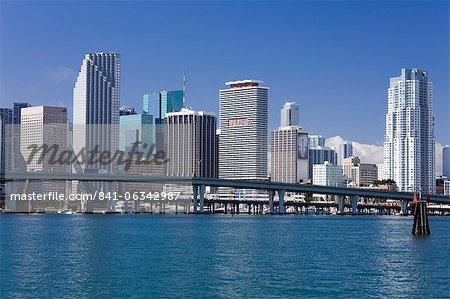 Skyline de Miami, Floride, États-Unis d'Amérique, l'Amérique du Nord