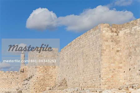 Citadel (Tower of David), Old City Walls, UNESCO World Heritage Site, Jerusalem, Israel, Middle East