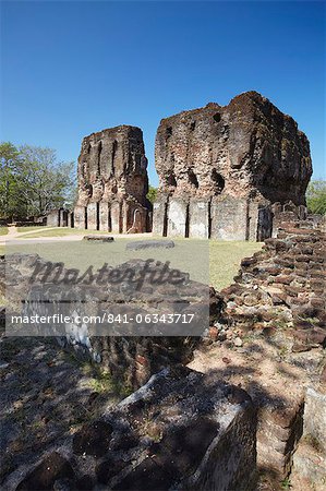 Palais Royal, Citadelle, Polonnaruwa, patrimoine mondial de l'UNESCO, Province centrale du Nord, Sri Lanka, Asie