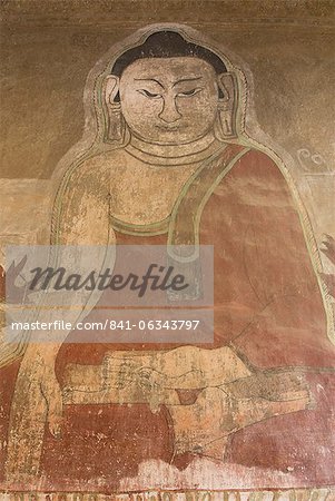 Wandbilder, Sulamani Pahto, Bagan (Pagan), Myanmar (Birma), Asien