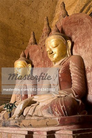 Bouddha assis, Dhammayangyi Pahto, Bagan (Pagan), Myanmar (Birmanie), Asie