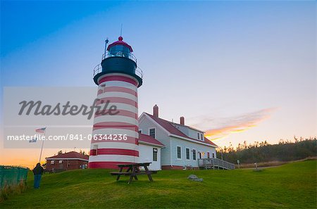 West Quoddy Lighthouse, Lubec, Maine, New England, United States of America, North America