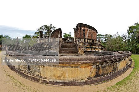 Vatagade, 12th century, UNESCO World Heritage Site, Polonnaruwa, Sri Lanka, Asia