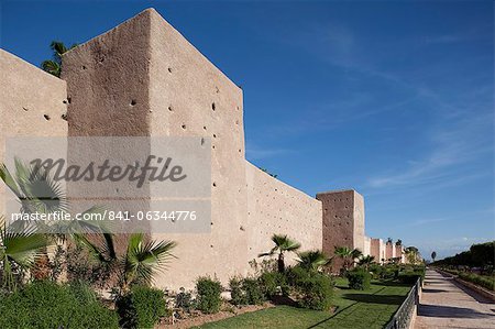 Murs de la vieille et de la médina, Marrakech, Maroc, l'Afrique du Nord, Afrique Murs de la vieille et de la médina, Marrakech, Maroc, l'Afrique du Nord, Afrique