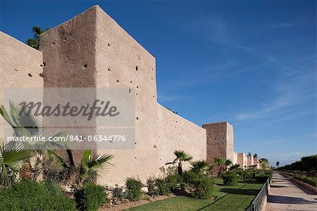 Walls of the Old and Medina, Marrakesh, Morocco, North Africa, Africa