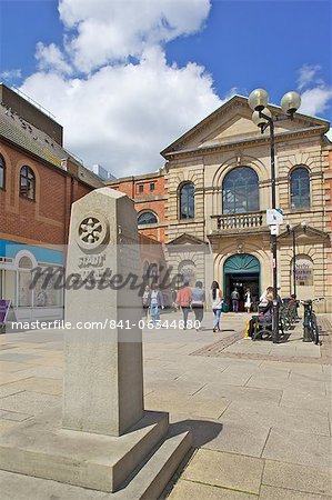 Entrée de la halle du marché, Derby, Derbyshire, Angleterre, Royaume-Uni, Europe