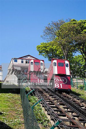 Tramway de falaise à estran Road, Scarborough, North Yorkshire, Yorkshire, Angleterre, Royaume-Uni, Europe