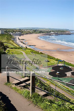 North Sands from Cliff Steps, Scarborough, North Yorkshire, Yorkshire, England, United Kingdom, Europe