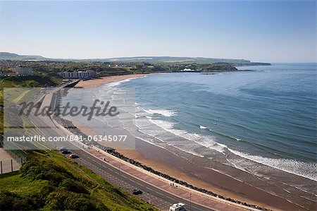 Tide coming in at North Sands, Scarborough, North Yorkshire, Yorkshire, England, United Kingdom, Europe