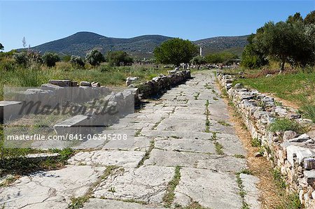 Sacred Way, Ireon archaeological site, Ireon, Samos, Aegean Islands, Greece