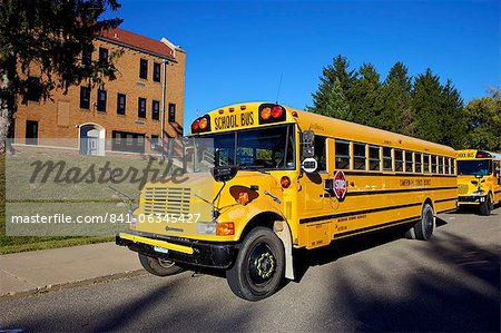 Autobus scolaire, St Joseph, Missouri, Midwest, États-Unis d'Amérique, l'Amérique du Nord