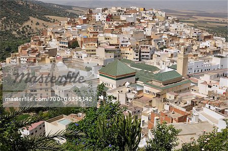 Vue de Moulay Idriss, Maroc