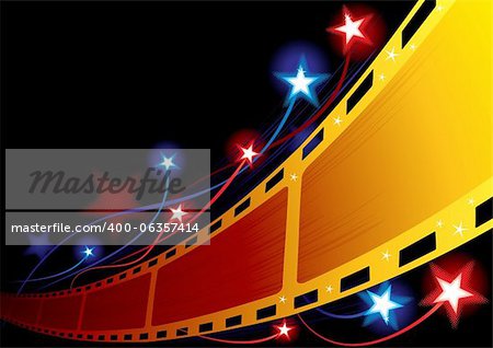 Design for movie premiere or projection in cinema