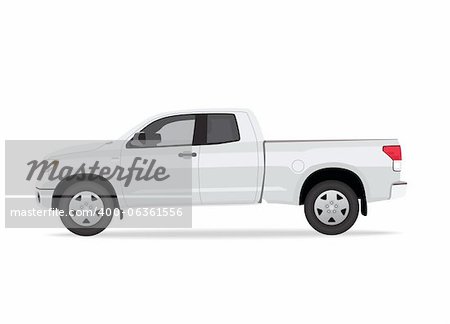Pick-up truck isolated on white background