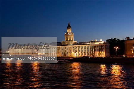 View of the River Neva  in St. Petersburg, Russia