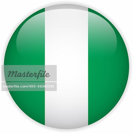 Vector - Nigeria Flag Glossy Button