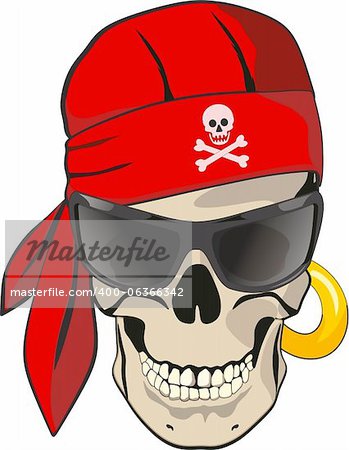 skull with bandana