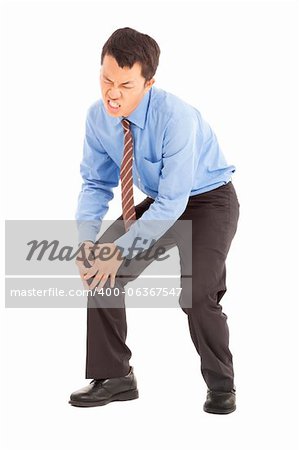 businessman with knee pain