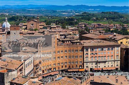 Overview of Siena, Tuscany, Italy